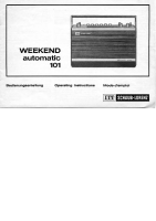 ITT Weekend-Automatic-101-Portable-Radio-user - Manual 